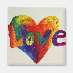 Regenboog Liefde Woord Magneet Inspirerende Schild