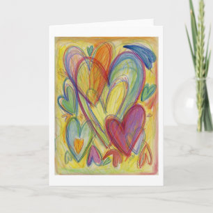 Regenboog Liefdes Hartjes Maatwerk Kunst Wenskaart Feestdagen Kaart
