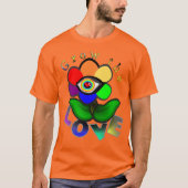 Regenboog Liefdesbloem T-shirt (Voorkant)