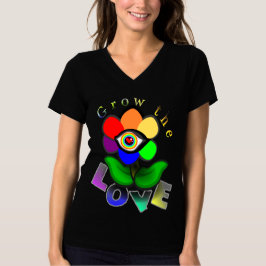 Regenboog Liefdesbloem T-shirt