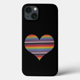 Regenboog Lintkabel Hart iPhone 13 Hoesje