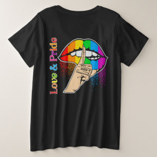 Regenboog Lippen Lgbt Trots Grote Maat T-shirt