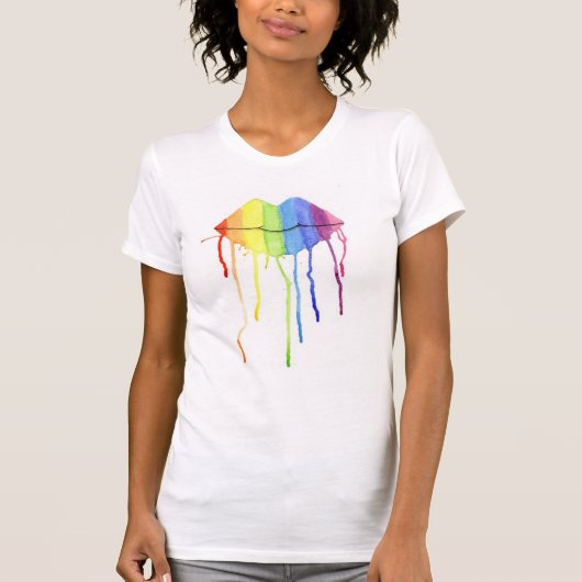 Regenboog Lippen T-shirt (Voorkant)