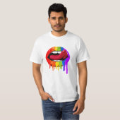 REGENBOOG LIPPEN T-SHIRT (Voorkant volledig)