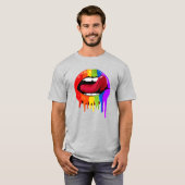 REGENBOOG LIPPEN T-SHIRT (Voorkant volledig)