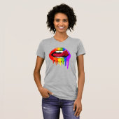 REGENBOOG LIPPEN T-SHIRT (Voorkant volledig)