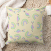 Regenboog Llama's Worpkussen - geel Kussen (Deken)
