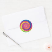 Regenboog Lollypop Kleurrijke werveling Ronde Sticker (Envelop)