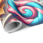 Regenboog lolly's en verpakt Snoep in kleine bogen Cadeaupapier (Rol Hoek)