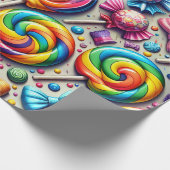 Regenboog lolly's en verpakt Snoep in kleine bogen Cadeaupapier (Hoek)