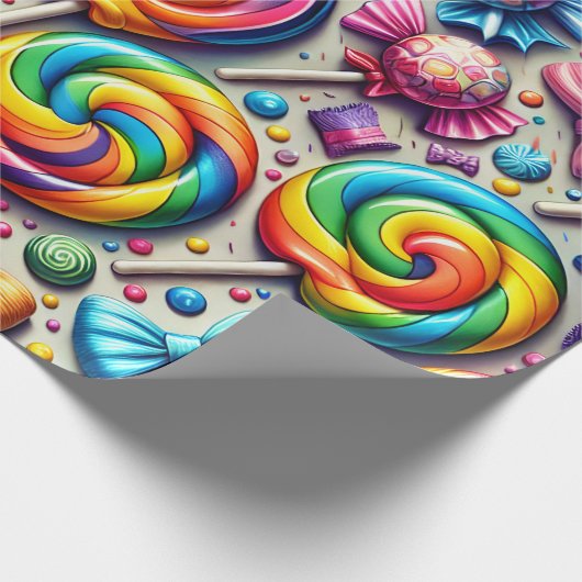 Regenboog lolly's en verpakt Snoep in kleine bogen Cadeaupapier (Hoek)