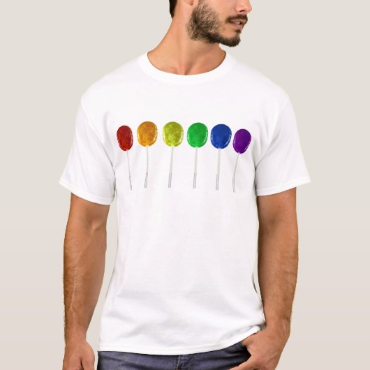 Regenboog Lolly's T-shirt (Voorkant)