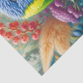 Regenboog Loriket met bloemen Decoupage Tissuepapier (Detail)