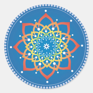 Regenboog Lotus Mandala Sticker