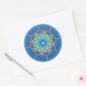 Regenboog Lotus Mandala Sticker (Envelop)