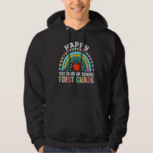 Regenboog Luipaard 100e Dag 1e Klas Gelukkig 100 D Hoodie