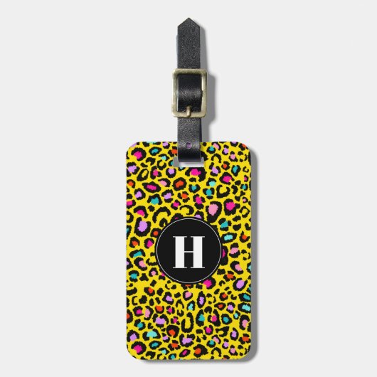 Regenboog Luipaard Bagage Label (Voorkant verticaal)