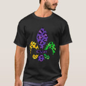 Regenboog Luipaard Mardi Gras Fleur De Lis Vs New  T-shirt (Voorkant)