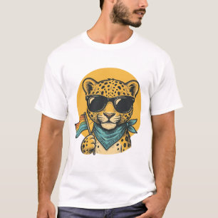 Regenboog Luipaard Pride Vlag Vintage Vector Desig T-shirt