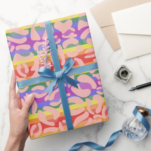Regenboog Luipaard Print Cadeaupapier (Geschenken)