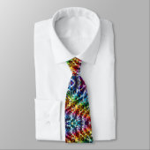 Regenboog Luipaardprint Herenstrik Stropdas (Gebonden)