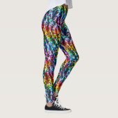Regenboog Luipaardprint Leggings | Krachtige Kleur (Rechts)