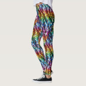 Regenboog Luipaardprint Leggings | Krachtige Kleur (Links)
