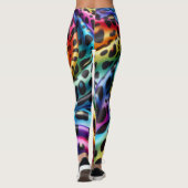 Regenboog Luipaardprint Leggings | Psychedelisch (Achterkant)
