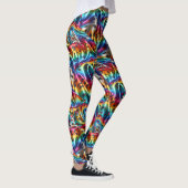 Regenboog Luipaardprint Leggings | Psychedelisch (Rechts)