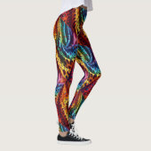 Regenboog Luipaardprint Leggings | Psychedelisch (Rechts)