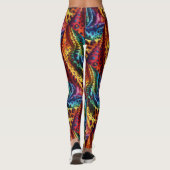 Regenboog Luipaardprint Leggings | Psychedelisch (Achterkant)
