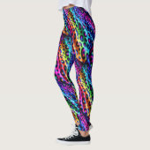 Regenboog Luipaardprint Leggings | Psychedelisch (Links)