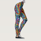 Regenboog Luipaardprint Leggings | Psychedelisch (Rechts)