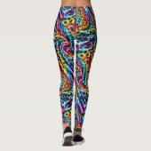 Regenboog Luipaardprint Leggings | Psychedelisch (Achterkant)
