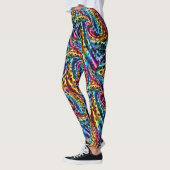 Regenboog Luipaardprint Leggings | Psychedelisch (Links)