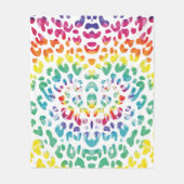Regenboog luipaardvlekken fleece deken (Voorkant)
