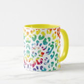 Regenboog luipaardvlekken mok (Voorkant rechts)
