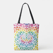 Regenboog luipaardvlekken tote bag (Achterkant)