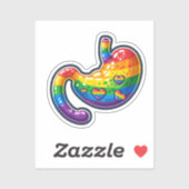 Regenboog maag sticker (Vel)