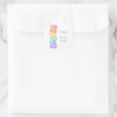 Regenboog macarons meisjes verjaardag viering ronde sticker (Tas)
