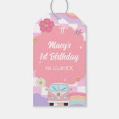 Regenboog Madelief Auto Cadeautag Cadeaulabel (Voorkant)