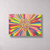 Regenboog Madeliefje Canvas Afdruk (Voorkant)