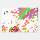 Regenboog Madeliefje Streepontwerp-Zacht Teal/Lime Inpakpapier Vel (Voorkant)