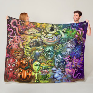 Regenboog Magische Wezens Fleece Deken
