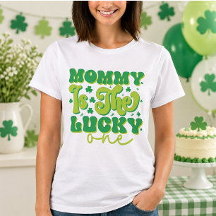 Regenboog mama Lucky One Eerste verjaardag T-shirt