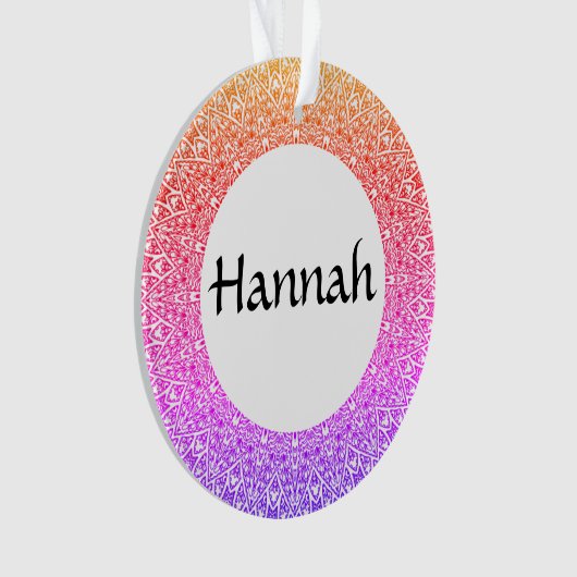 Regenboog Mandala  Acryl Ornament (voorkant)