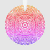 Regenboog Mandala  Acryl Ornament (achterkant)