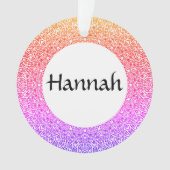 Regenboog Mandala  Acryl Ornament (voorkant)