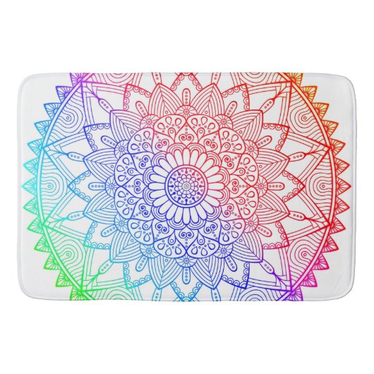 Regenboog Mandala Badmat (Voorkant)