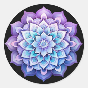 Regenboog Mandala / Bloem Ontwerp Ronde Sticker